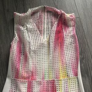 Colorful fun dress with pleated skirt